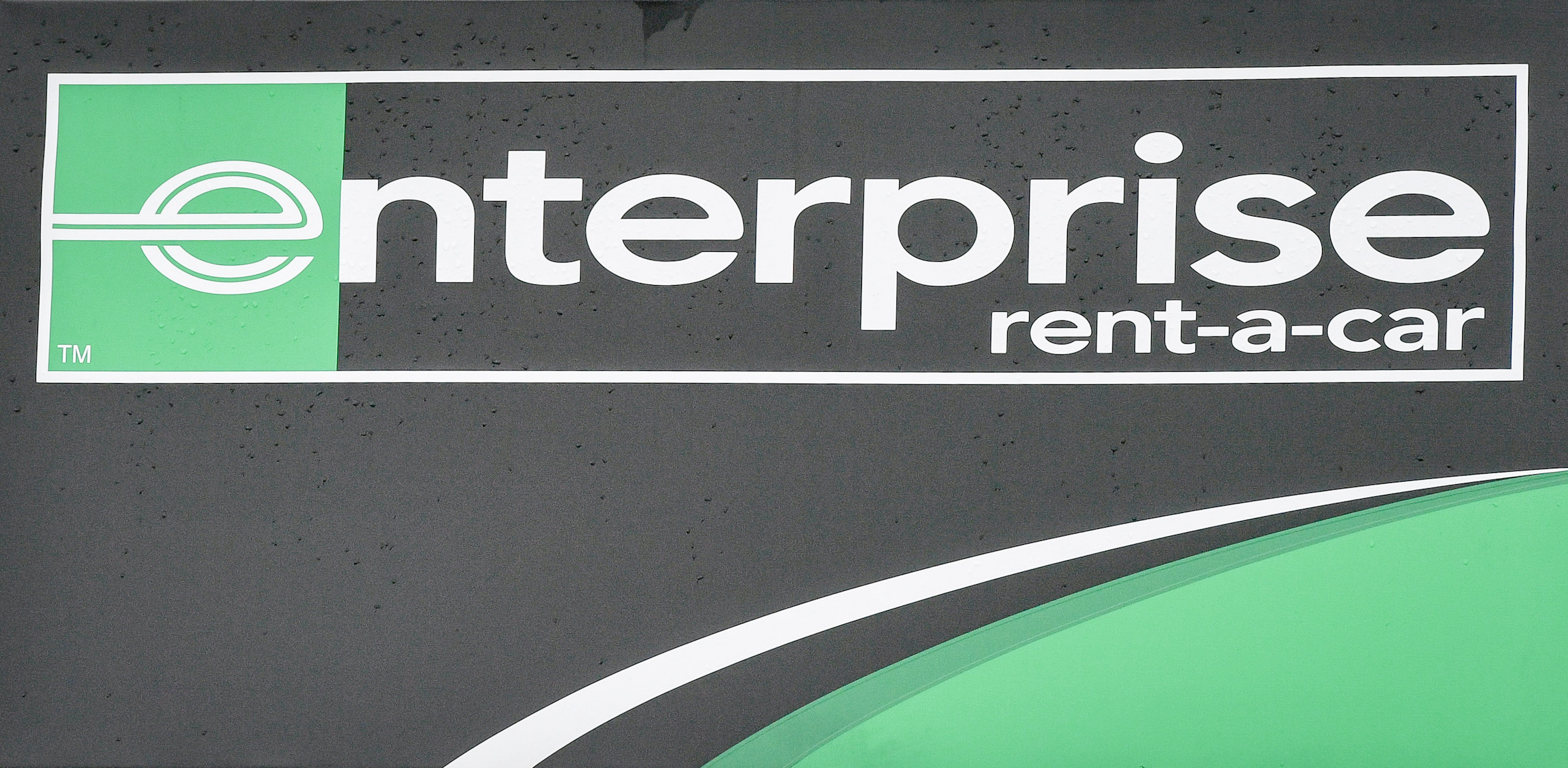 An Enterprise rental car sign in Bristol, as the company was the highest rated worldwide vehicle rental firm with 78% in an annual survey by Which? Travel magazine