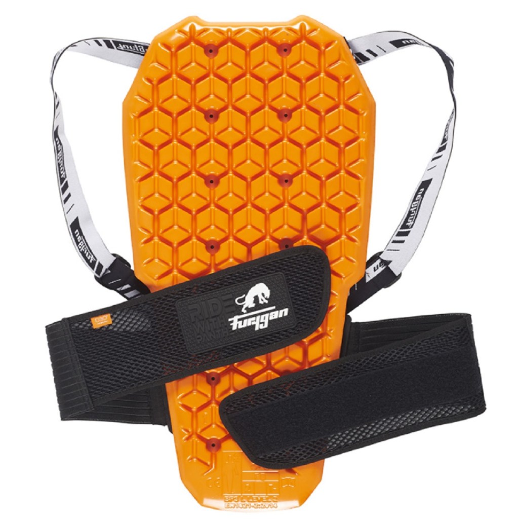 An orange Furygan Fury D30 Racing Back Protector