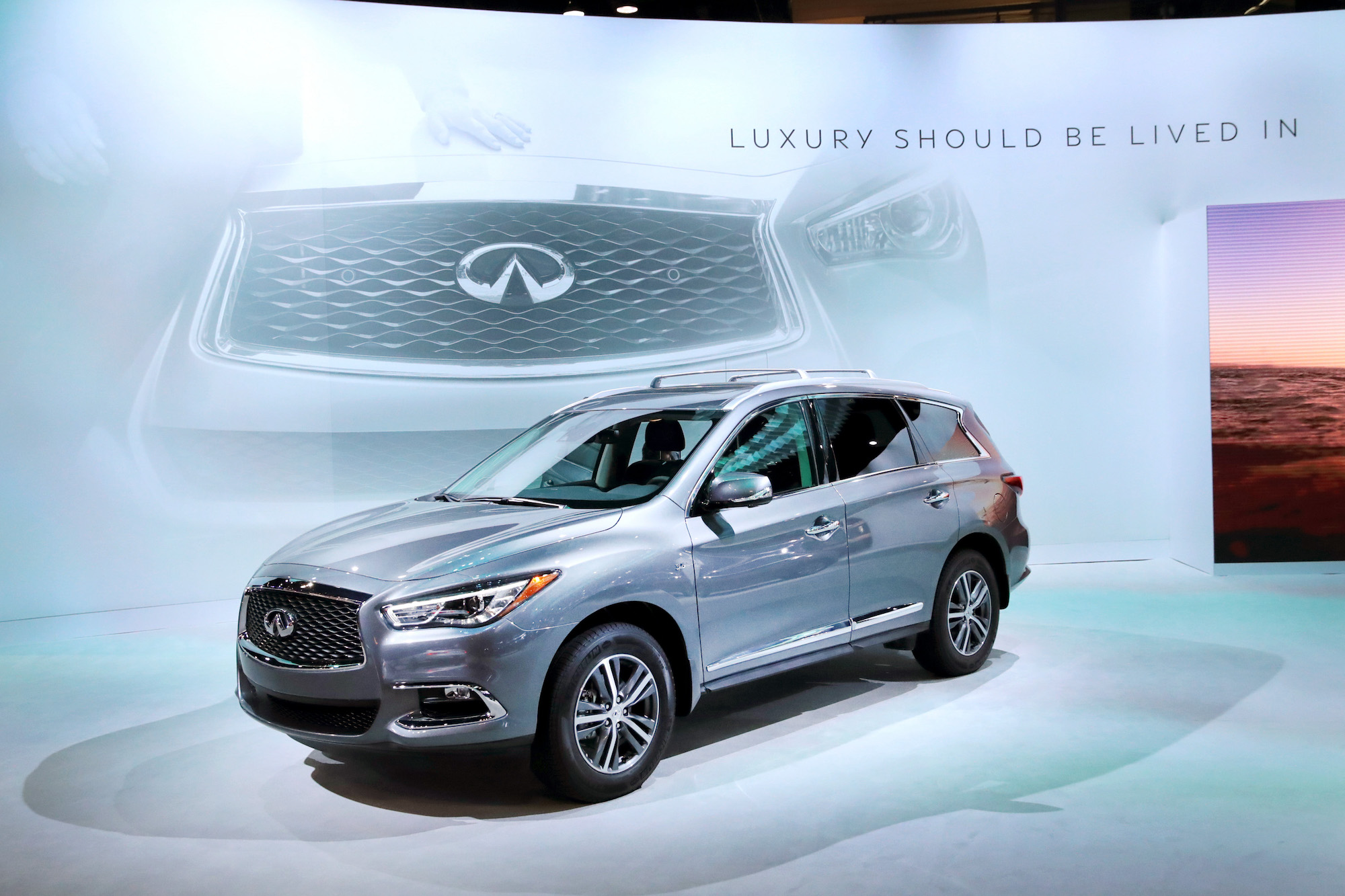 Infiniti shows off the QX60 SUV at the Chicago Auto Show on February 06, 2020