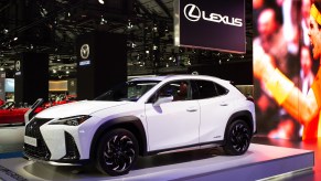 LEXUS UX 250 H. ENGAWA in exposition in the first day of the 'Salon del automovil 2019'