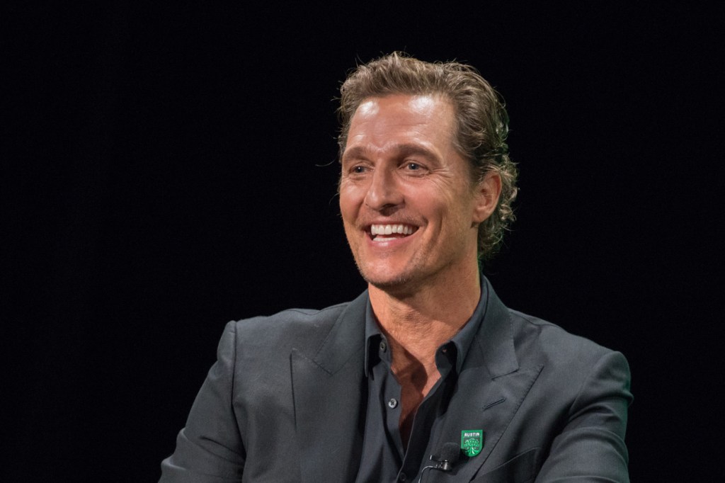 Matthew McConaughey smiles during an interview