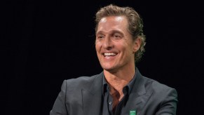 Matthew McConaughey smiles during an interview