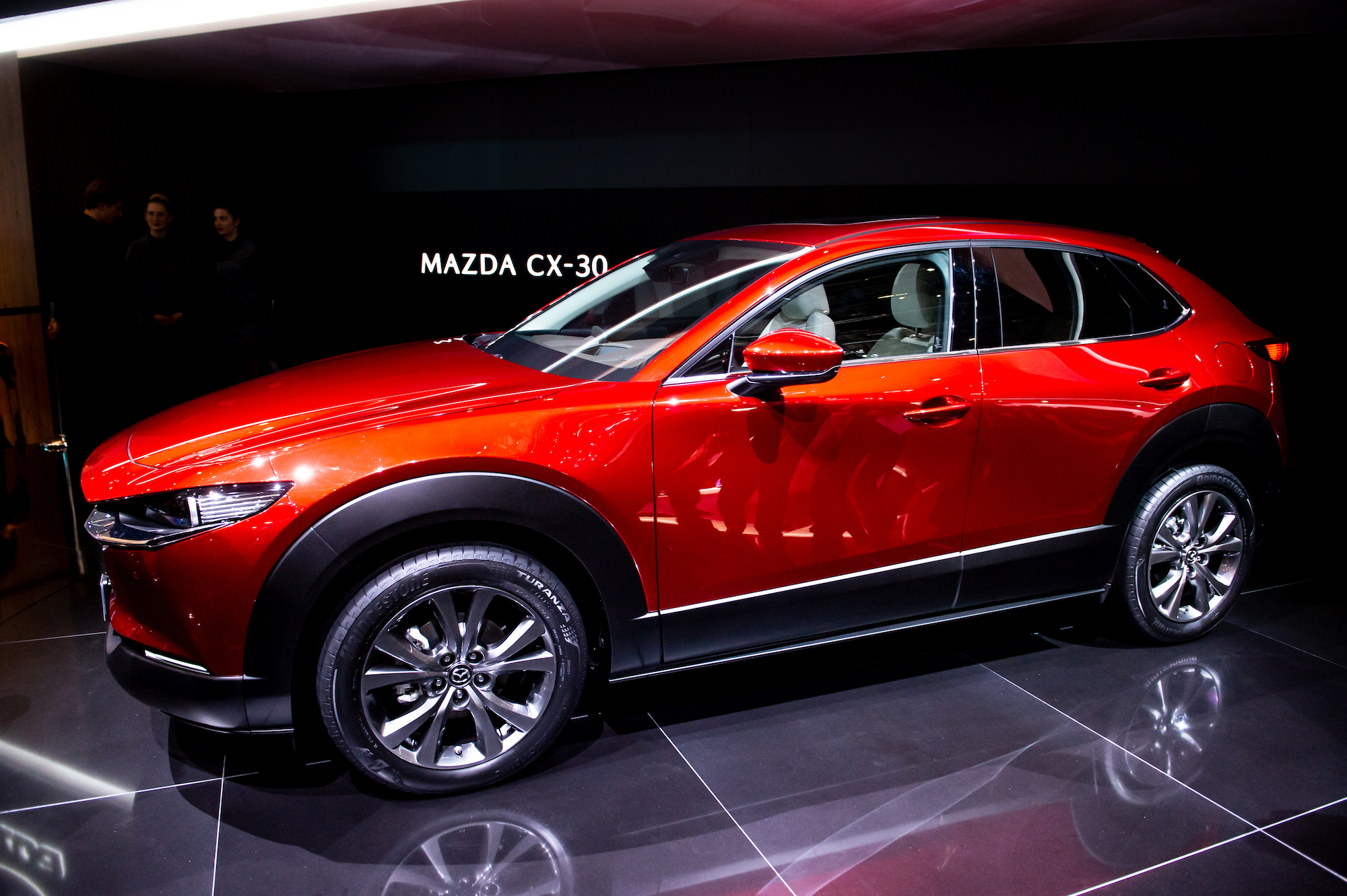 Mazda CX-30 is displayed during the second press day at the 89th Geneva International Motor Show on March 5, 2019, in Geneva, Switzerland.