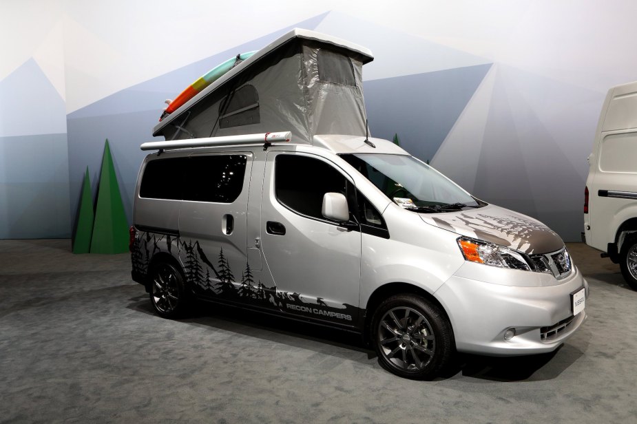 A 2018 Recon Envy camper van on display at the 110th-annual Chicago Auto Show at McCormick Place in Chicago, Illinois on February 8, 2018.