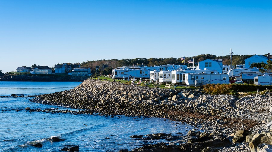 Oceanfront RV campground overlooking the Maine coastline