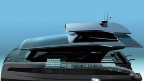 The black solar-powered Silent-Yachts Cupra Design luxury yacht