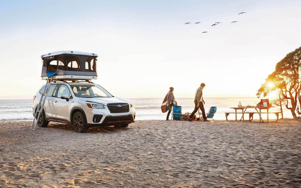 2021 Subaru Forester at the beach