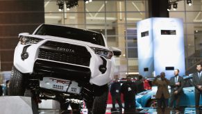 A Toyota 4Runner TRD Pro on display at an auto show