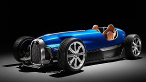 The blue Uedelhoven Studios' Bugatti Type 35 D concept