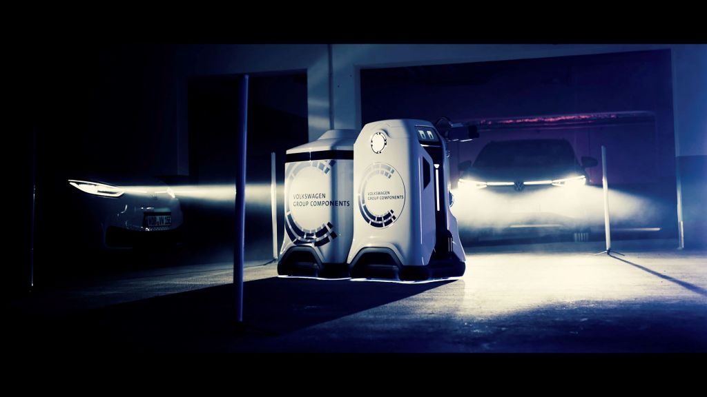 Volkswagen mobile charging robot EV charger