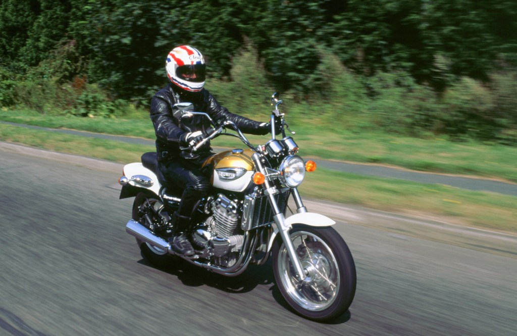 A rider on a cruiser bike