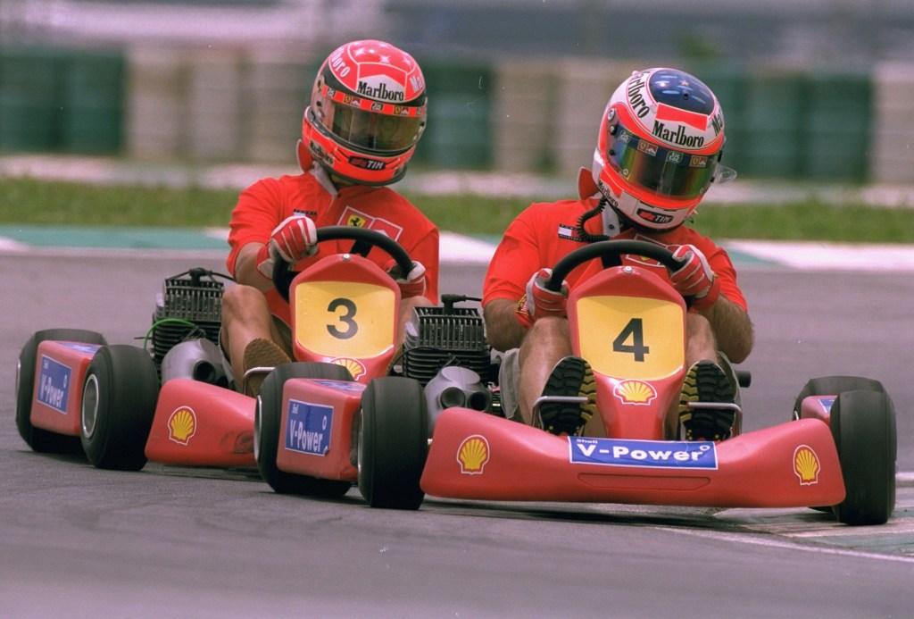two red go-kart racers