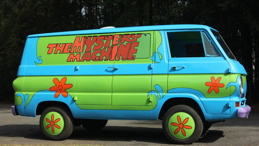 The iconic Mystery Machine replica van built by Jerry Patrick, on October 14, 2016, in Georgia, United States.