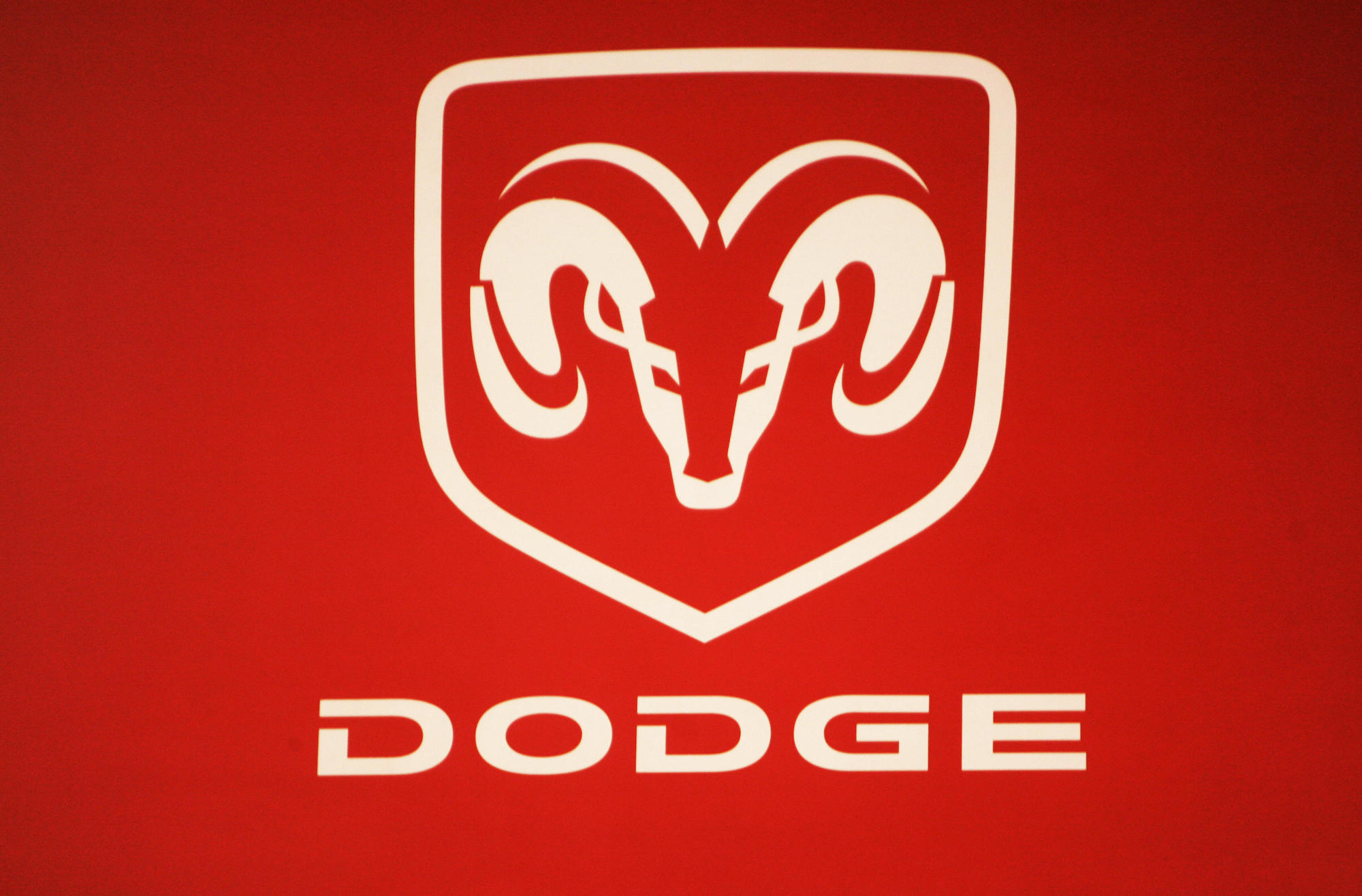 The logo for Dodge Ram can be seen on display at the South Florida International Auto Show in Miami Beach, Florida, in October 2006.