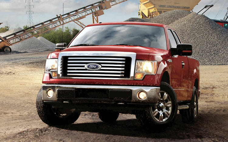 The 2010 Ford F-150 at a construction site 