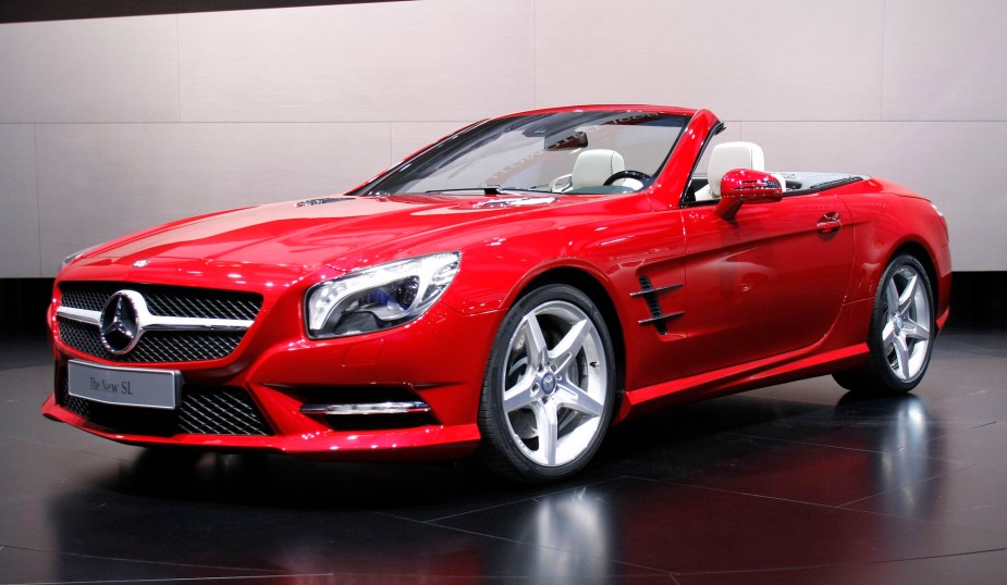 Some Mercedes-Benz models, such as this 2012 SL, have Mars Red body paint