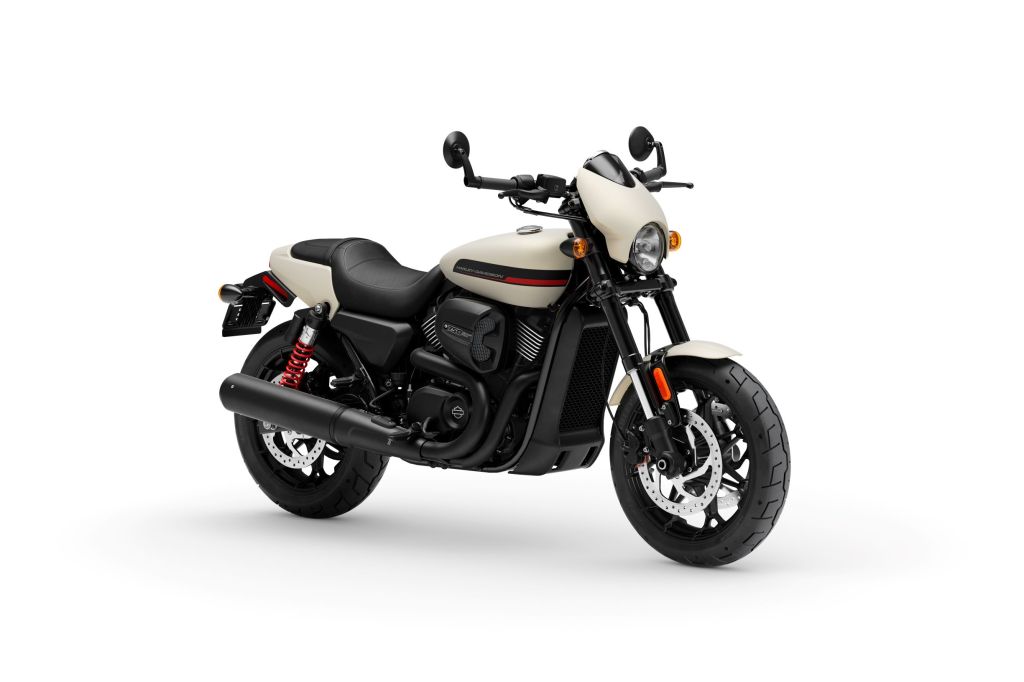 A white 2020 Harley-Davidson Street Rod