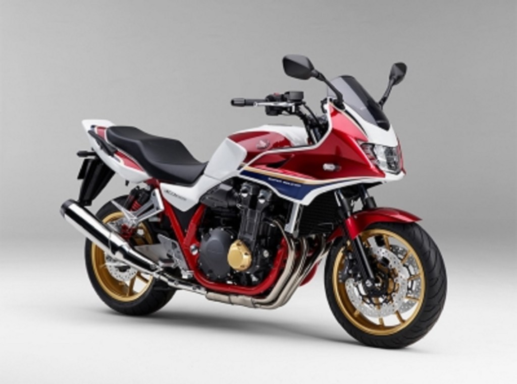 A red-and-white 2021 Honda CB1300 Super Bol d'Or