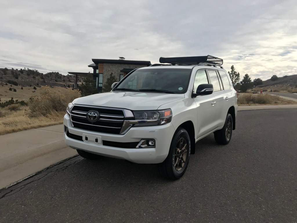 2021 Toyota Land Cruiser in a residential street