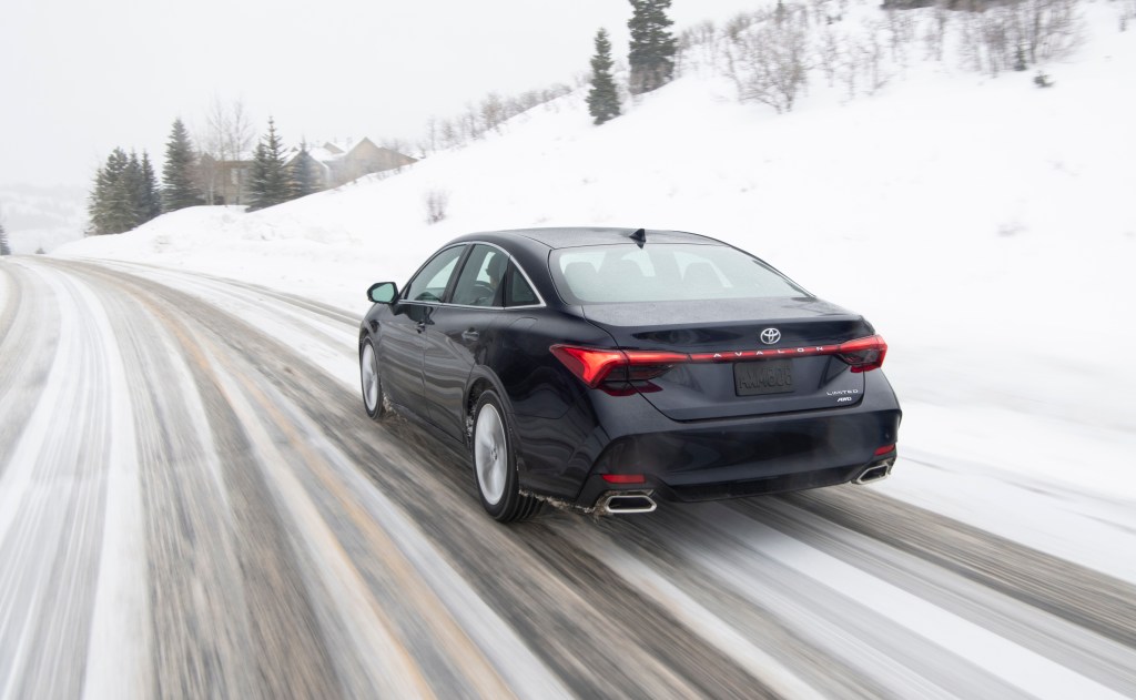 2021 Toyota Avalon Limited driving in snow