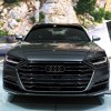 An Audi A8 on display at an auto show