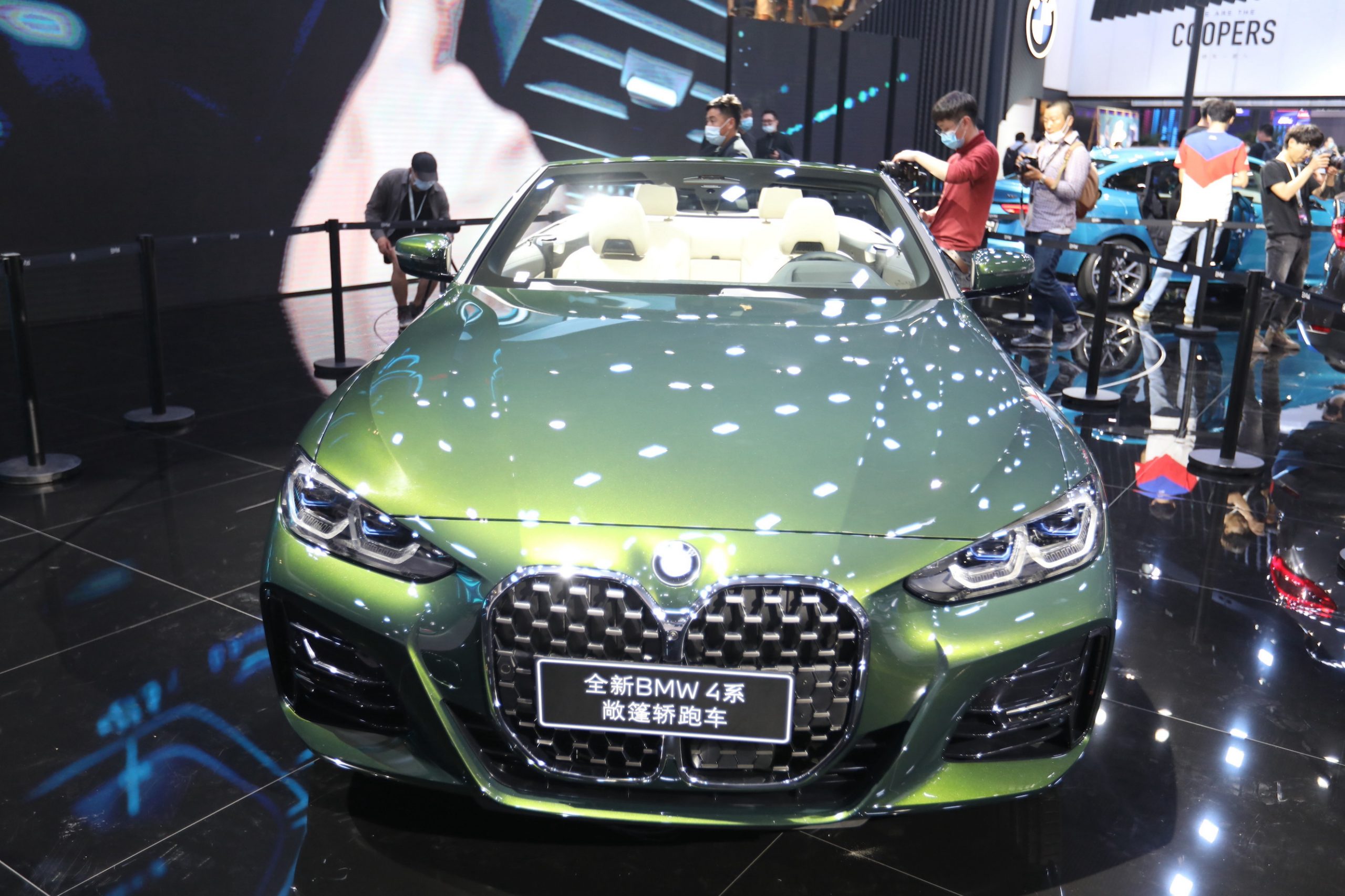 A BMW 4 series sedan is on display during the 18th Guangzhou International Automobile Exhibition at China Import and Export Fair Complex