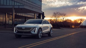 The Cadillac Lyriq is an electric vehicle that will be featured in one of two Super Bowl ads GM has planned for this year's game.