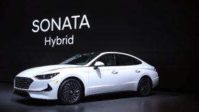 Hyundai shows off their 2020 Sonata Hybrid at the Chicago Auto Show on February 06, 2020