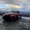 2021 Lexus IS350 F Sport parked in the mountains