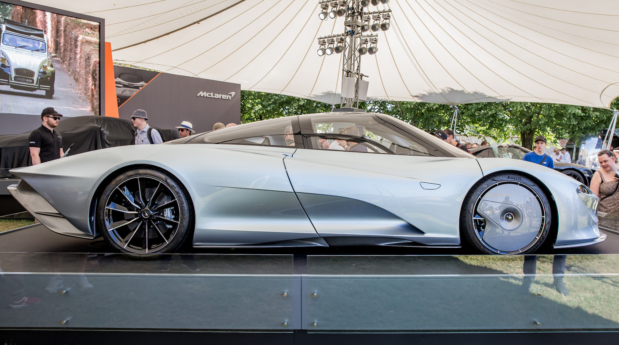The McLaren Speedtail seen at Goodwood Festival of Speed 2019 on July 4 in Chichester, England.