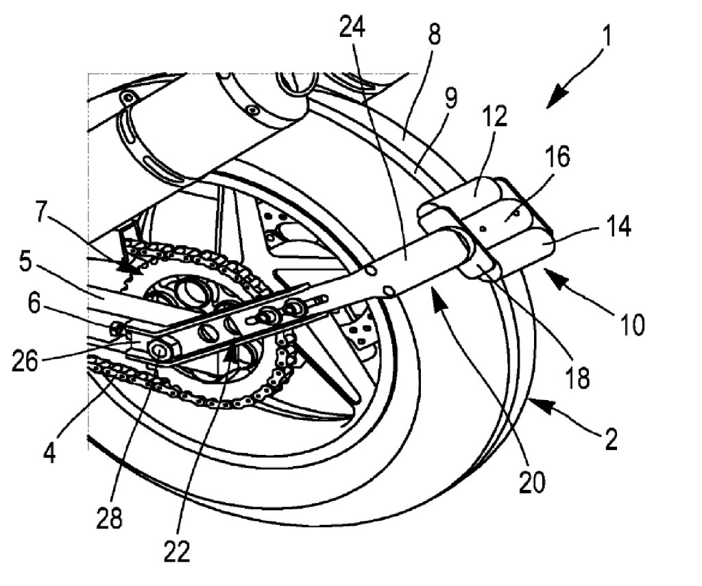 The diagram of Michelin's electric reverse motorcycle motor patent