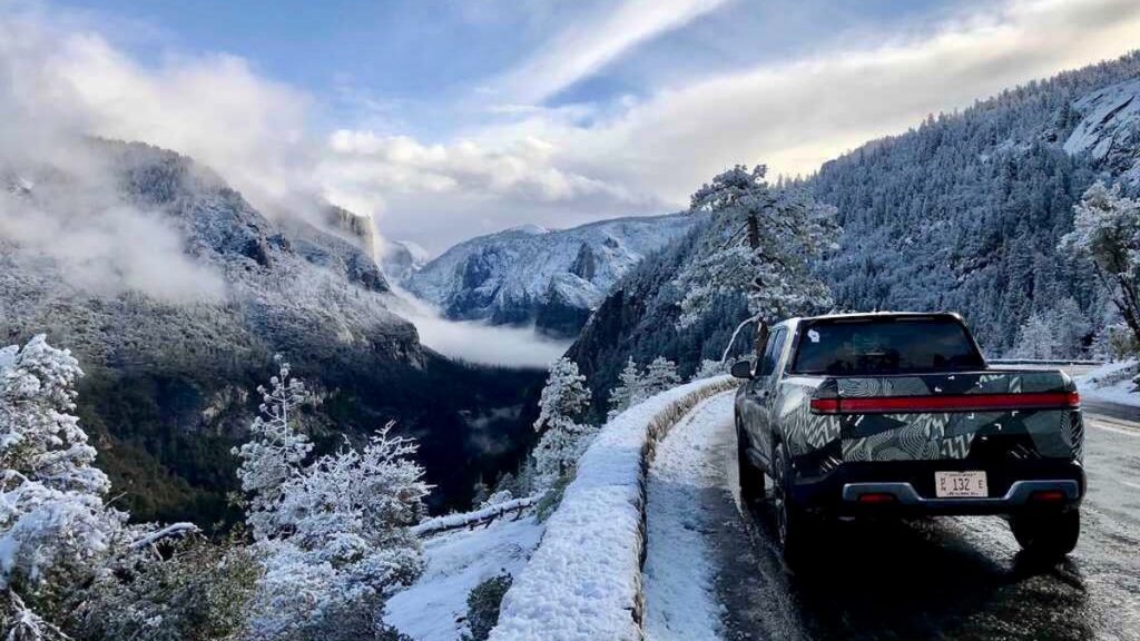 Rivian R1T sporting the newly announced custom wrap option