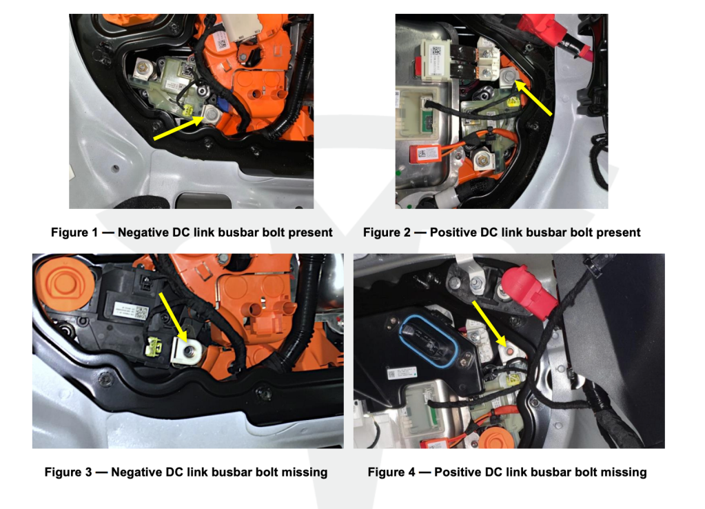 A screenshot of a service bulletin covering repairs needed for the Tesla Model 3.