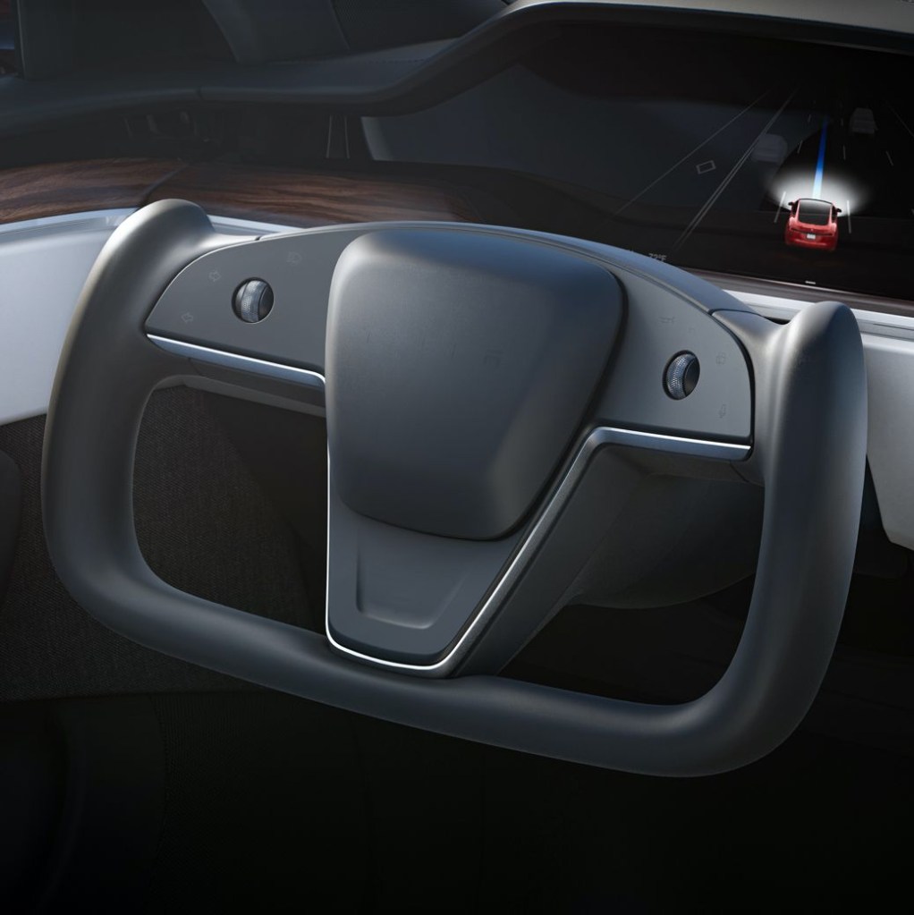 An image of the interior of a 2021 Tesla Model S.