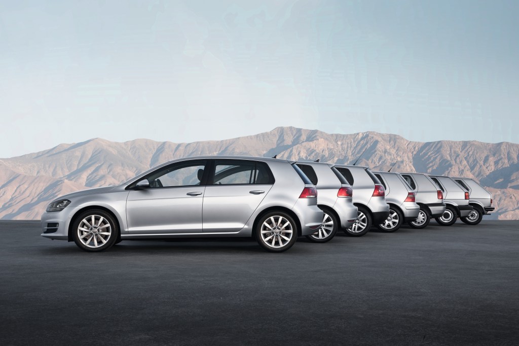 The range of Volkswagen Golfs