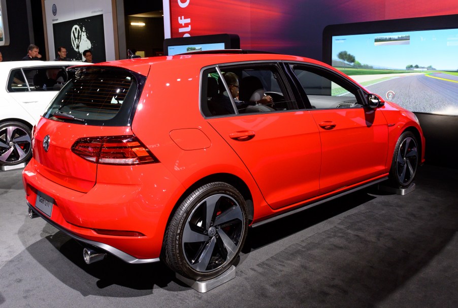 Volkswagen Golf GTI seen at the New York International Auto Show