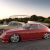 Modern interpretation of 356 Porsche in red