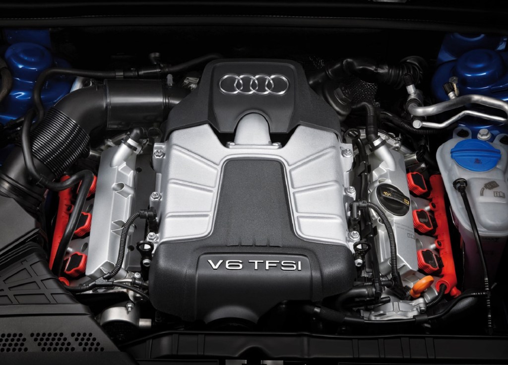 The 3.0-liter supercharged V6 engine in the 2009 Audi S4