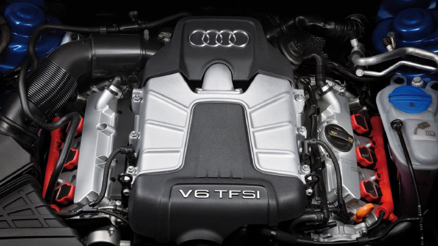 The 3.0-liter supercharged V6 engine in the 2009 Audi S4