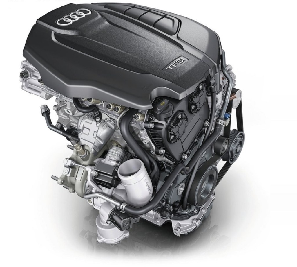 The 2013 Audi A4's 1.8-liter turbocharged four-cylinder Gen 3 EA888 engine