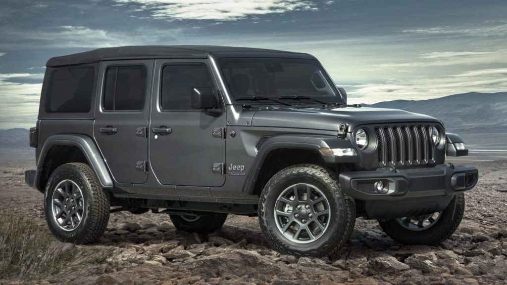 2021 Jeep Wrangler 80th Anniversary Edition parked in the mountains 
