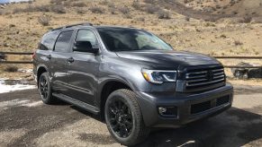 a 2021 Toyota Sequoia in the mountains