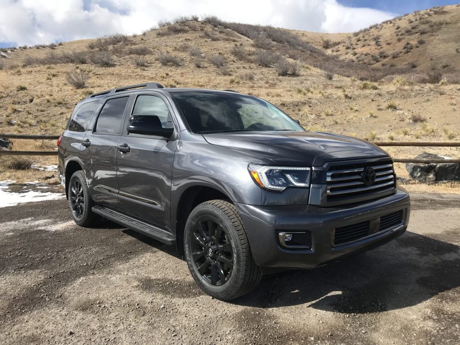 a 2021 Toyota Sequoia in the mountains