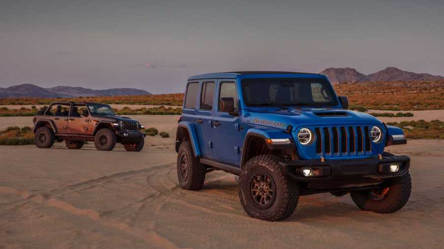 The 2021 Jeep Wrangler Rubicon 392 in desert sand