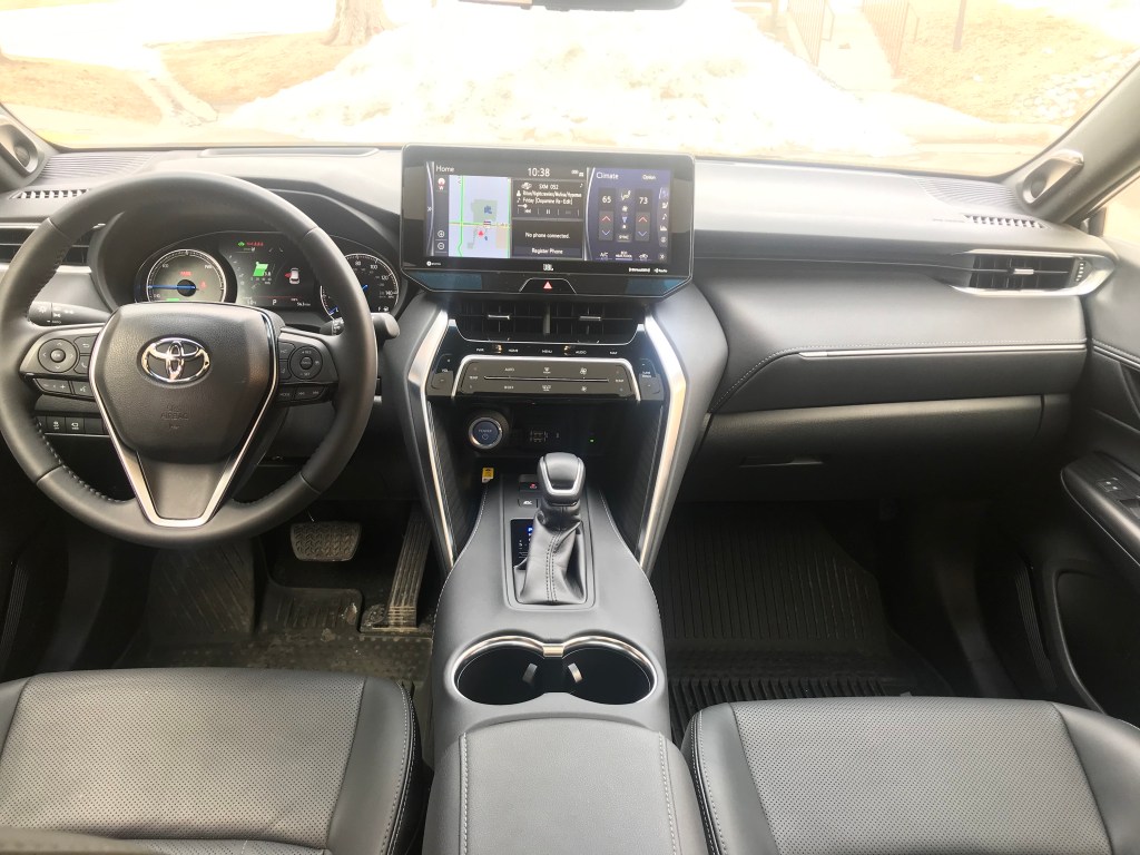 a forward-facing shot of the 2021 Toyota Venza Limited Interior