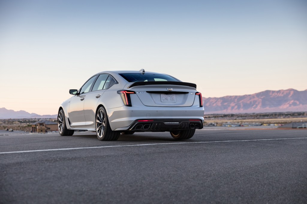 An image of a Cadillac CT5-V Blackwing on a track.