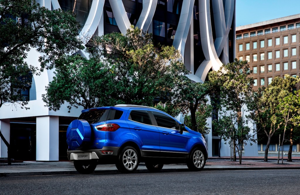 2021 Ford Ecosport parked on a tree lined street