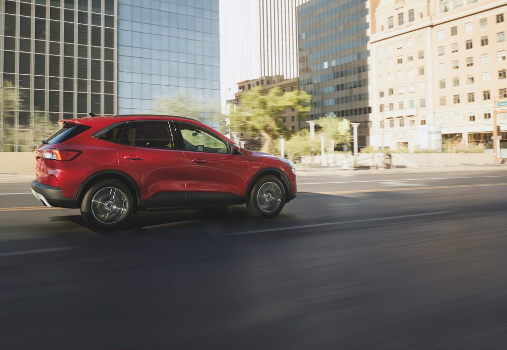 The 2021 Ford Escape in the city