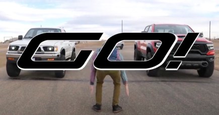 Taco Tuesday: Supercharged First-Gen Toyota Tacoma Gets Smoked by the Ram 1500 TRX