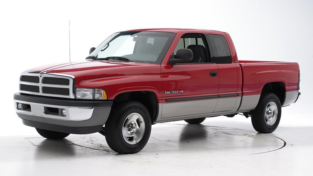 a red 2001 Dodge Ram 1500 used pickup truck